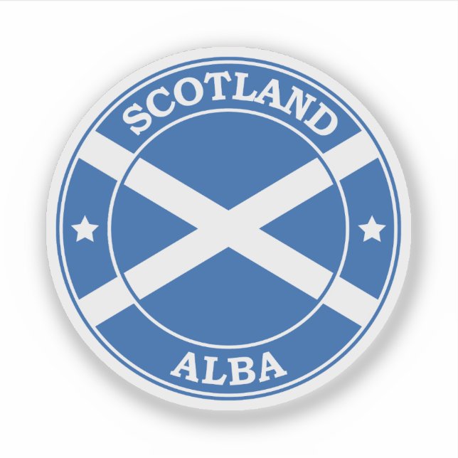 Scotland Flag Round Circle Emblem (Front)