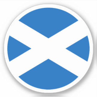 Scotland Flag Round Sticker