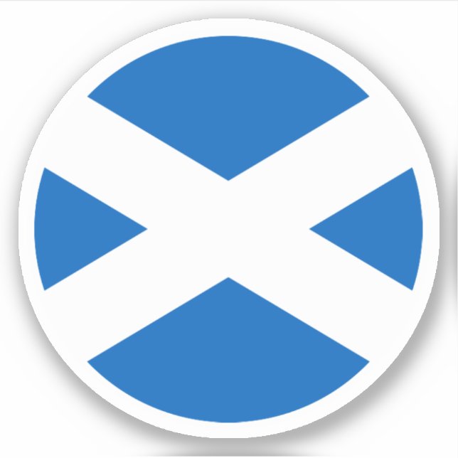 Scotland Flag Round Sticker (Front)