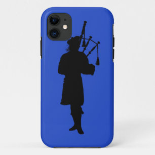 Scotland flag, Scottish bag piper pipes iPhone 11 Case