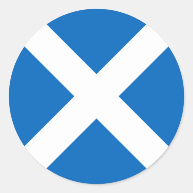 Scotland Flag - Scottish Flag Souvenir Classic Round Sticker (Front)
