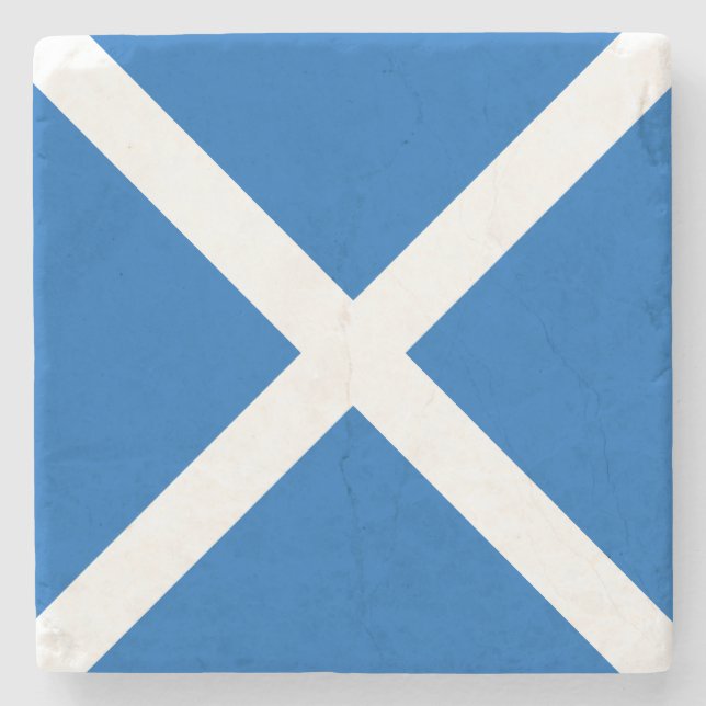 Scotland Flag Stone Coaster (Front)