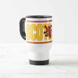 Scotland Flag Text Travel Mug