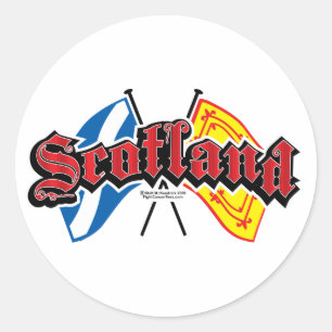 Scotland Flags Classic Round Sticker