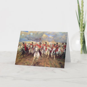 Scotland For Ever (Cavalry Officers) (Military) Card