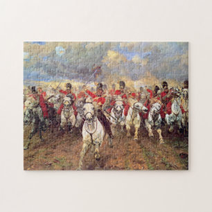 Scotland For Ever (Cavalry Officers) (Military) Jigsaw Puzzle