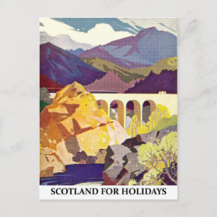 Scotland for holidays postcard
