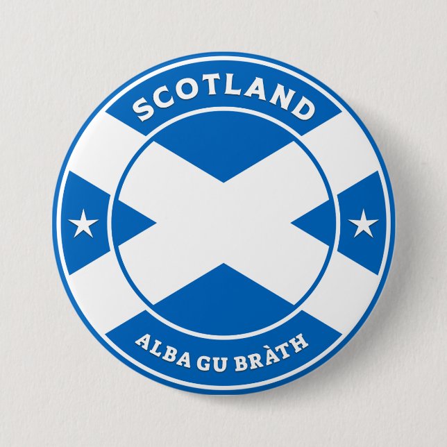 Scotland Forever 3 Inch Round Button (Front)