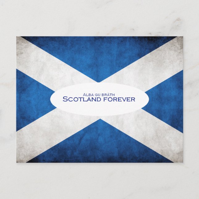 Scotland Forever Alba Gu Brath Flag Postcard (Front)