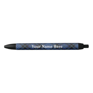 Scotland Forever Blue & Black Clergy Tartan Ink Pen