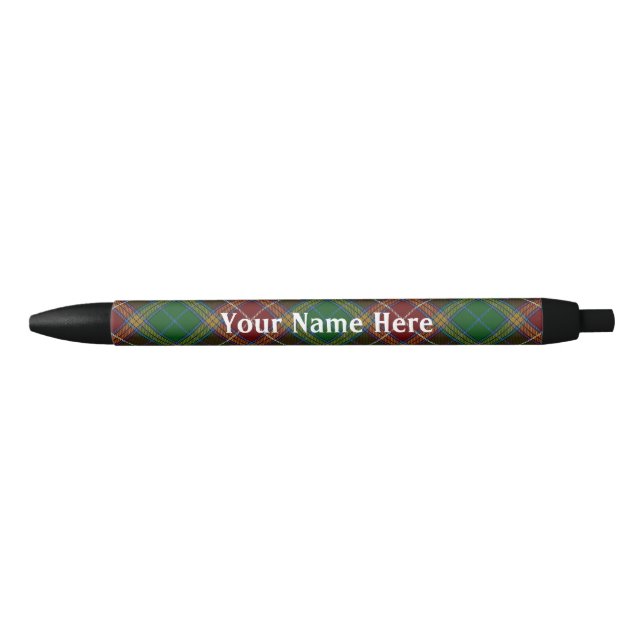 Scotland Forever Clan Baxter Tartan Black Ink Pen (Front)
