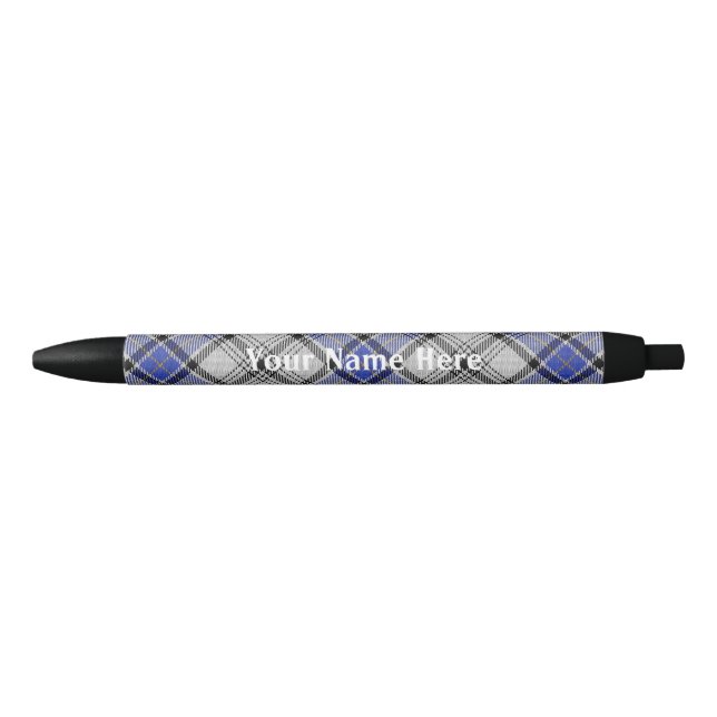 Scotland Forever Clan Hannay Tartan Black Ink Pen (Front)