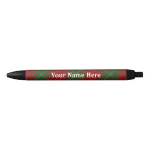 Scotland Forever Clan MacAulay Tartan Black Ink Pen