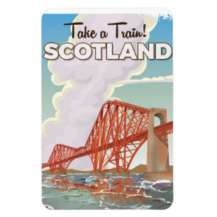Scotland Fourth Bridge Travel poster. Magnet
