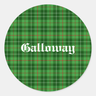 Scotland Galloway District Tartan Personalized Classic Round Sticker