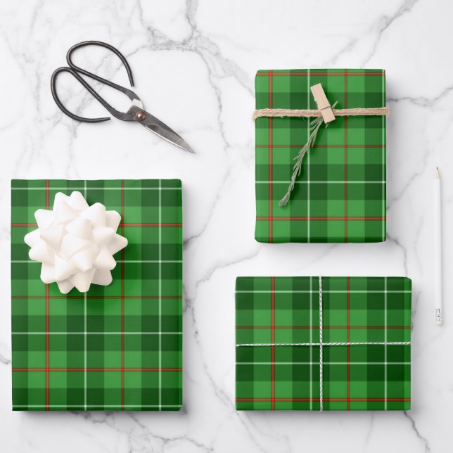 Scotland Galloway District Tartan Wrapping Paper Sheet (Front)
