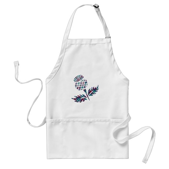 Scotland Gifts Scottish Thistle Tartan Plaid Gift Standard Apron (Front)