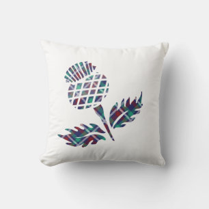 Scotland Gifts Scottish Thistle Tartan Plaid Gift Throw Pillow