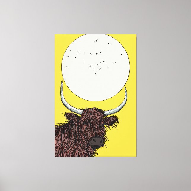 Scotland Highland Cow Canvas Print (Front)