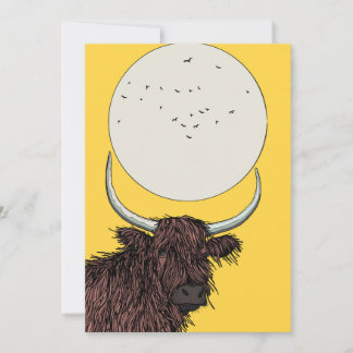 Scotland Highland Cow Invitation