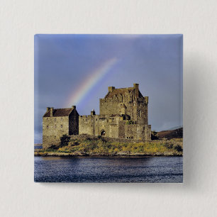 Scotland, Highland, Wester Ross, Eilean Donan 2 Inch Square Button