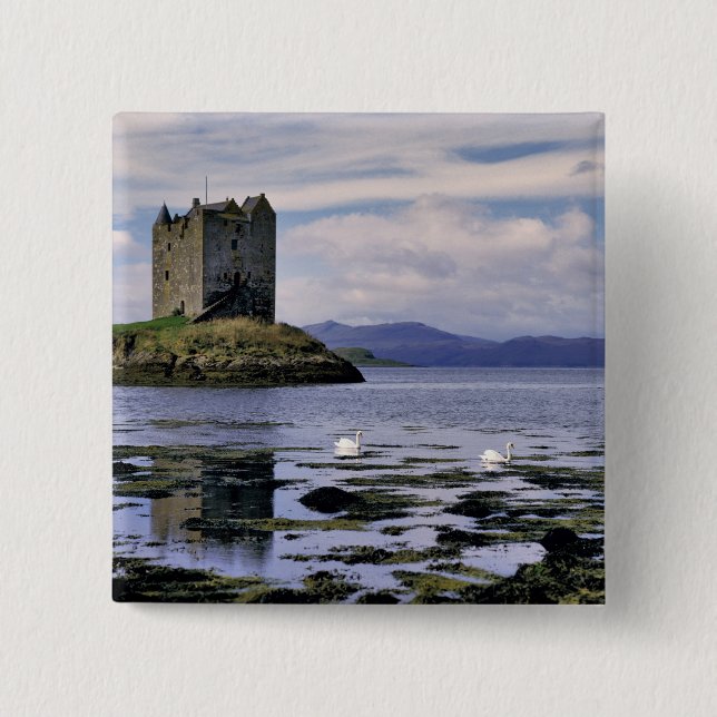 Scotland, Highland, Wester Ross, Stalker 2 Inch Square Button (Front)