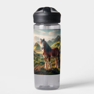 Scotland highlands Clydesdale horse Water Bottle