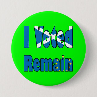 Scotland "I Voted remain" EU referendum 3 Inch Round Button