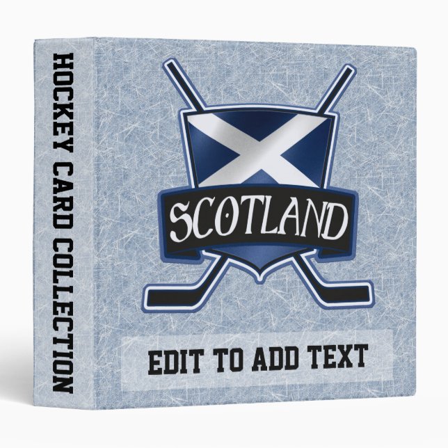 Scotland Ice Hockey Trading Card Album Binder (Front/Spine)