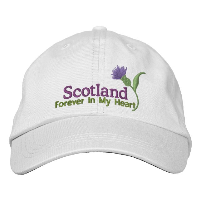 Scotland in my Heart Embroidered Hat (Front)