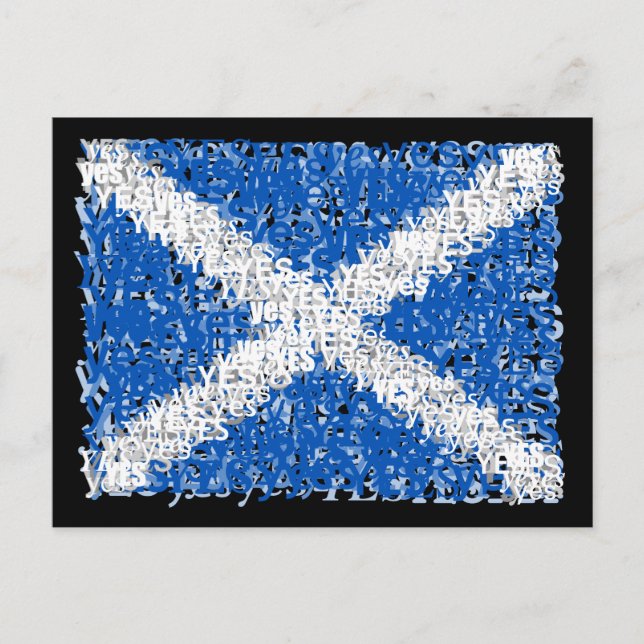 Scotland Independence: Scottish Yes flag, Postcard (Front)