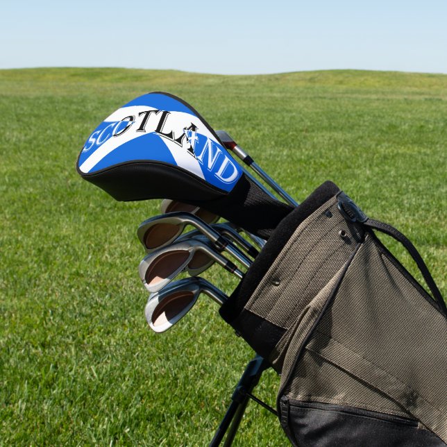 Scotland inverted on Scottish Flag dccnt Golf Head Cover (In Situ)