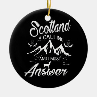 SCOTLAND IS CALLING CERAMIC ORNAMENT