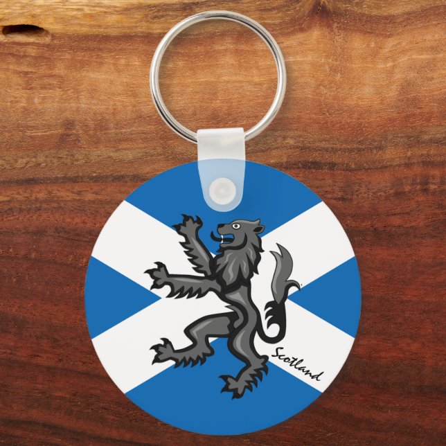 Scotland keychain, patriotic Scottish Rampant Keychain (Front)