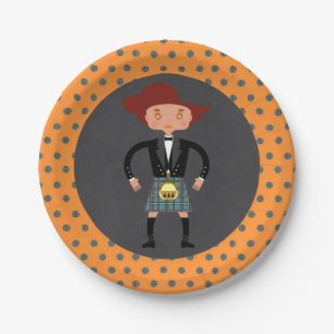 Scotland Kilts kids Birthday Party Paper Plate