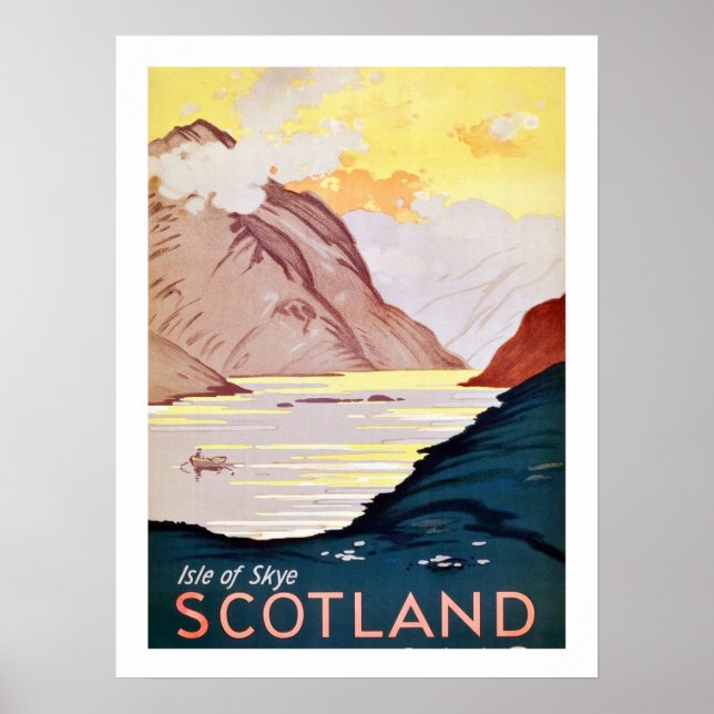 Scotland landscape, vintage travel poster (Front)