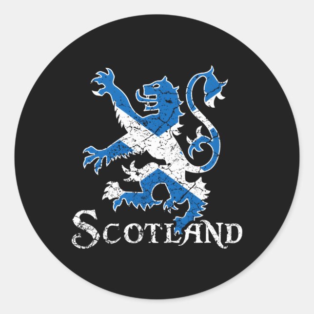Scotland Lion Rampant Scotland Scottish Classic Round Sticker (Front)