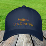 Scotland & LOCH NESS fashion / Scottish Monster Embroidered Hat<br><div class="desc">Embroidered Hats: Scotland & Loch Ness (Nessie monster) fashion baseball / trucker hats for Scottish patriots - love my country,  travel,  holiday / sports fans</div>