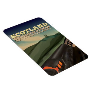 Scotland Locomotive Travel Poster Magnet