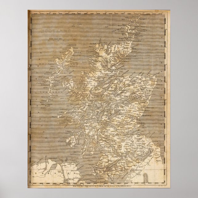 Scotland Map by Arrowsmith Poster (Front)