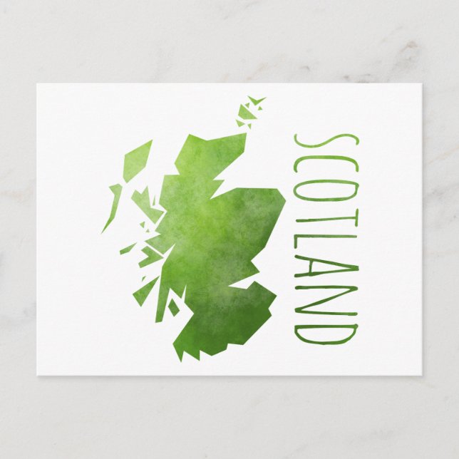 Scotland Map Postcard (Front)