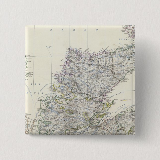 Scotland N 2 Inch Square Button (Front)