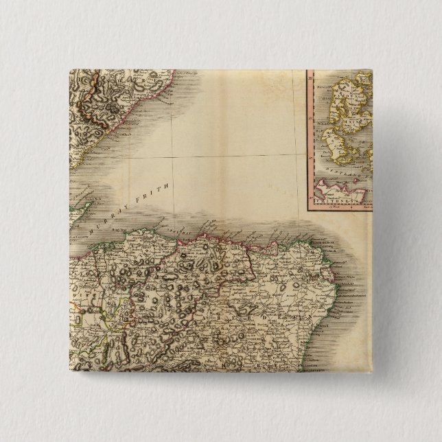 Scotland NE 2 Inch Square Button (Front)