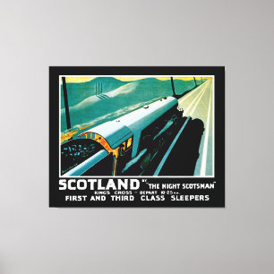 Scotland Night Express Train Canvas Print