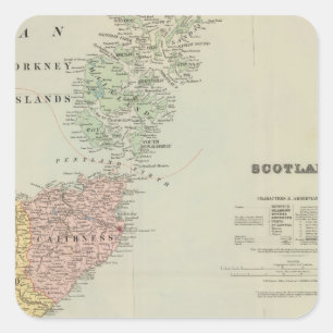 Scotland Northeast Square Sticker