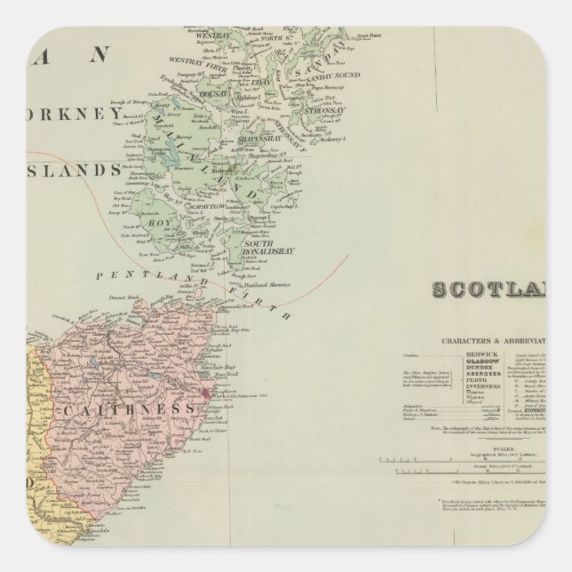 Scotland Northeast Square Sticker (Front)