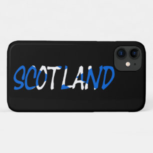 Scotland overlaid on Scottish Flag iphcn iPhone 11 Case