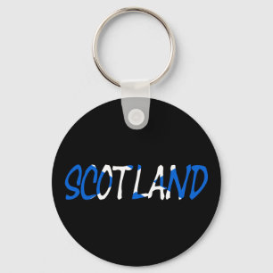 Scotland overlaid on Scottish Flag kccn Keychain