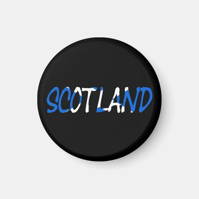 Scotland overlaid on Scottish Flag mat Magnet (Front)
