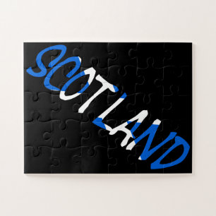 Scotland overlaid Scottish Flag 11x14 30pc jpcnt Jigsaw Puzzle